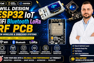 design esp32 iot wifi bluetooth lora rf pcb for wireless and embedded systems