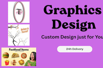 design logo, poster, social media post and fast food menu
