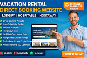setup vacation rental website direct booking website hostaway website lodgify