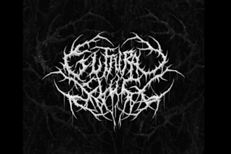 do creative metal band logo design with dark aesthetic