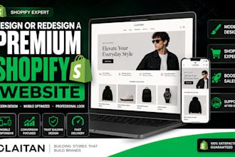 design or redesign a professional shopify website