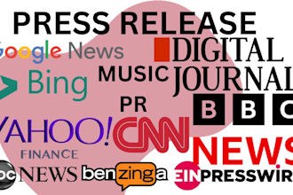 write music press release distribute UK USA press release products launch