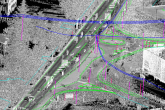 vectorize lidar data to cad for urban mapping and infrastructure