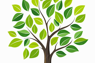 create eden vineyard farms tree logo for you with new concept