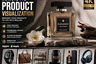 realistic product visualization  product advertising ecommerce product listing