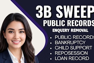 sweep credit repair credit score late payment inquiry removal public records