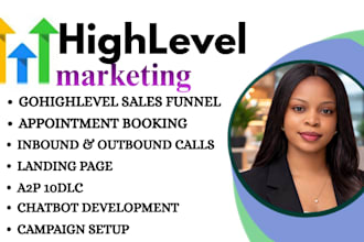 gohighlevel landing page, a2p 10dlc approval, CRM setup and sub account setup