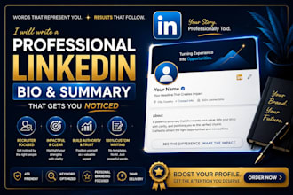 write a professional linkedin bio and summary that gets you noticed