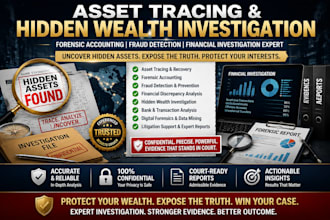 perform forensic accounting, asset tracing, and fraud detection investigations