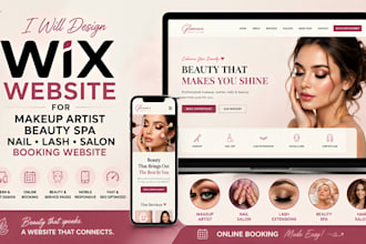 design wix makeup artist website beauty website spa website lash salon booking