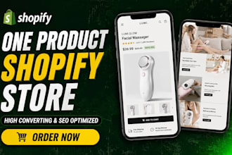 build a branded shopify one product store for winning products