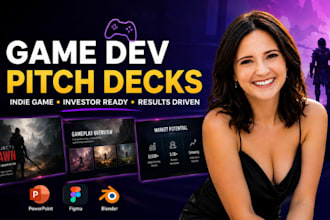 design your game dev deck, indie game presentation and video game investor pitch