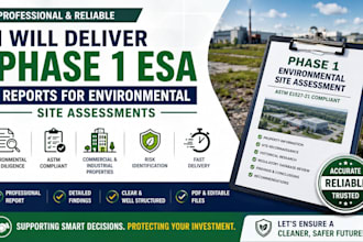 do phase 1 esa reports for environmental site assessments