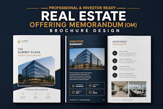 design real estate offering memorandum om brochure