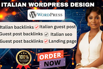 do italian wordpress design italian backlink italian guest post landing page