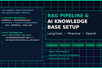 build a rag pipeline and ai knowledge base using langchain and vector databases
