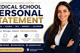 edit your residency or medical school personal statement for amcas admissions