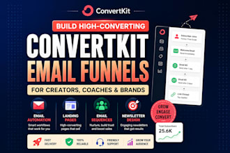 build convertkit email funnels for creators, coaches, and brands