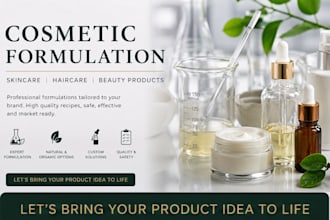 develop cosmetic skincare, chemist and haircare product formulation