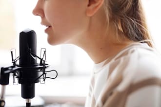 record a professional female voiceover in hindi and neutral indian english