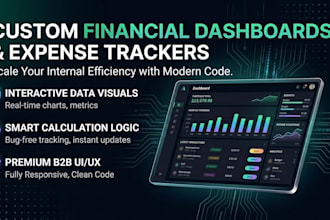 build a premium custom financial dashboard website