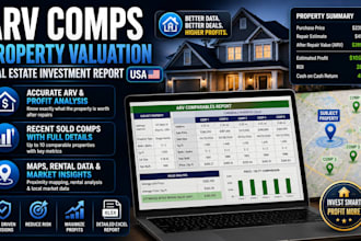 arv comps property valuation real estate investment report USA