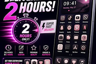 design custom iphone app icons in 2 hours fast delivery