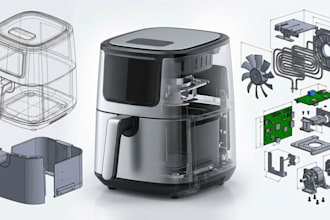 design airfryer, smart cooker, and manufacturing ready cad appliances