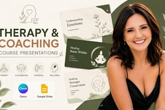 design your therapy course PPT, coaching slides and counseling presentation deck