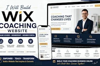 build wix coaching website online course website membership member portal