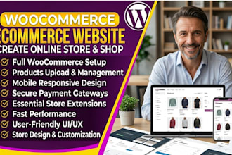 create woocommerce ecommerce website, online store and wordpress shop
