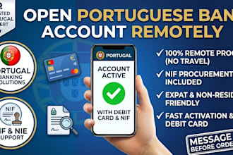 open your portuguese bank account remotely with debit card nif nie