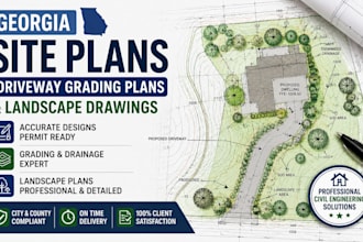 design georgia site plans, driveway grading plans and landscape drawings