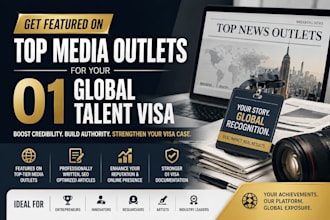 publish a media article for your o1, global talent visa in top media outlets