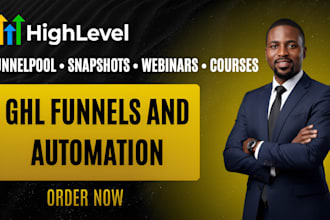 do gohighlevel funnelpool automation snapshot webinar course migration