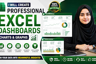 create professional excel dashboards, charts and graph
