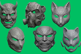 sculpt custom 3d mask helmet stl for cosplay and 3d printing
