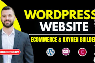 build responsive wordpress ecommerce, website development with oxygen builder