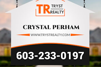 design professional real estate yard sign