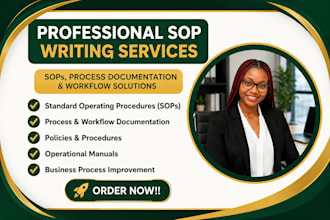 write professional sops and process documentation for businesses