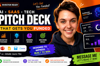 ai startup pitch deck, saas investor powerpoint, tech presentation
