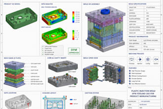 design plastic injection molds dfm tooling cad for product manufacturing autocad