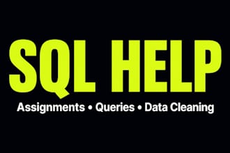 do sql assignments, queries, and database tasks fast