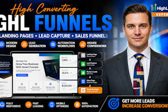 gohighlevel sales funnel and landing page