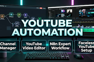 be your youtube automation channel manager and yt video editor