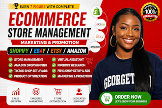ecommerce virtual assistant for shopify woocommerce wix wordpress amazon ebay