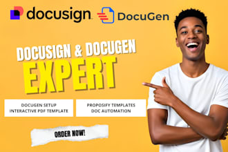 create docusign pandadoc fillable PDF forms and esignature automation, docugen