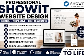 design custom showit seo website,showit landing page,showit template,blog design
