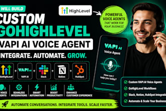 build custom gohighlevel vapi ai voice agent integrate slack notion hubspot
