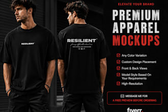 creat cinematic clothing mockups